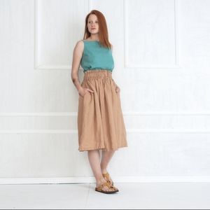 Linen Fairy Tales High Waisted Skirt